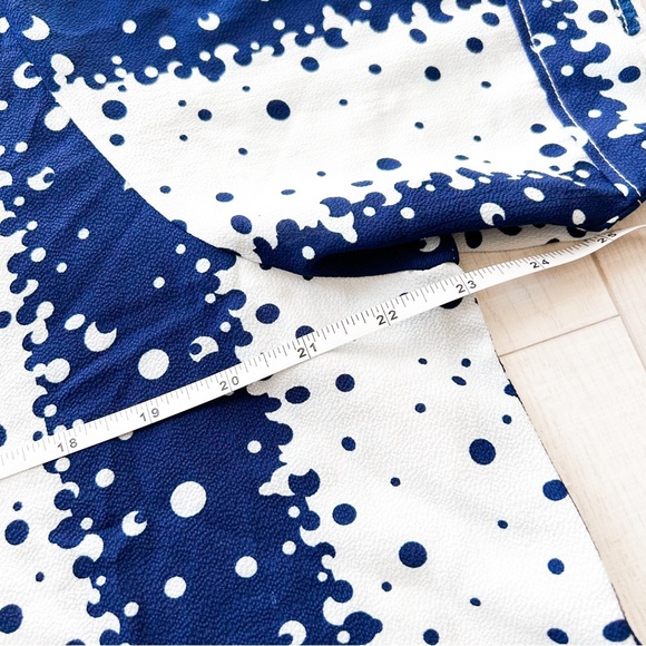 Navy and white polka dotted short sleeve blouse - Picture 4 of 7